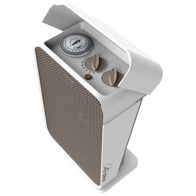 Ardes AR4F06T Termoventilatore BATH21 Oscillante con Timer 24 H 2 Potenze con Termostato E Grado di Protezione IP21 Griglia in Metallo