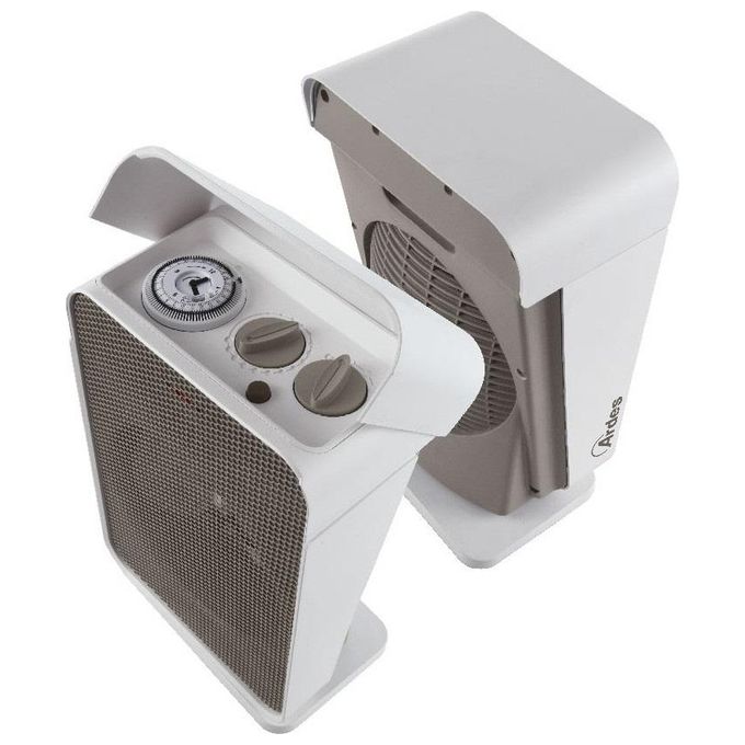 Ardes AR4F06T Termoventilatore BATH21 Oscillante con Timer 24 H 2 Potenze con Termostato E Grado di Protezione IP21 Griglia in Metallo