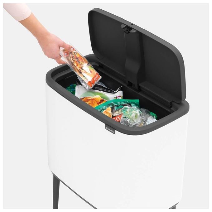 [ComeNuovo] Brabantia Waste Bin Bo Touch Bin Pattumiera 36 Litri Bianco