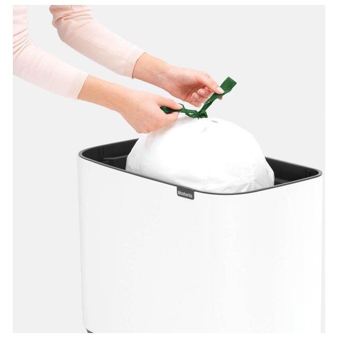 [ComeNuovo] Brabantia Waste Bin Bo Touch Bin Pattumiera 36 Litri Bianco