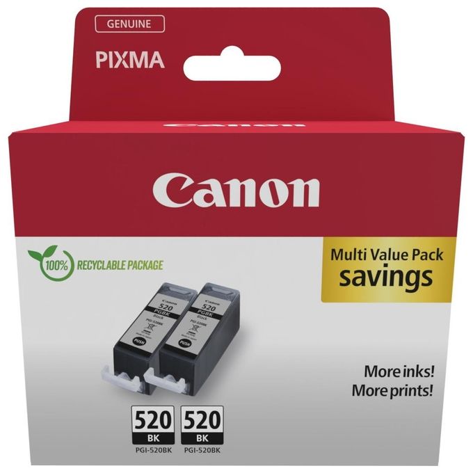 Canon PGI-520 BK Cartuccia D'inchiostro Nero Twin Pack