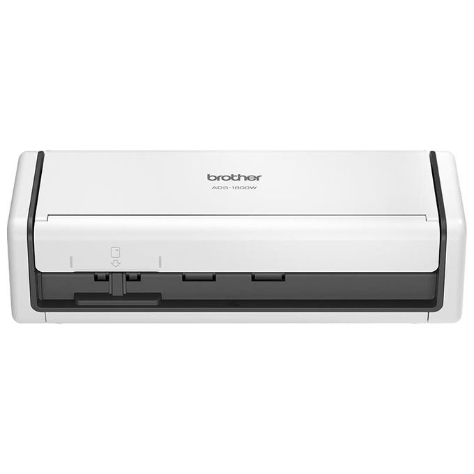 Brother ADS-1800W Scanner Documenti Compatto Duplex Dual CIS Wi-Fi ADF 20 fogli 30 ppm Touchscreen 7.1 cm colore Bianco