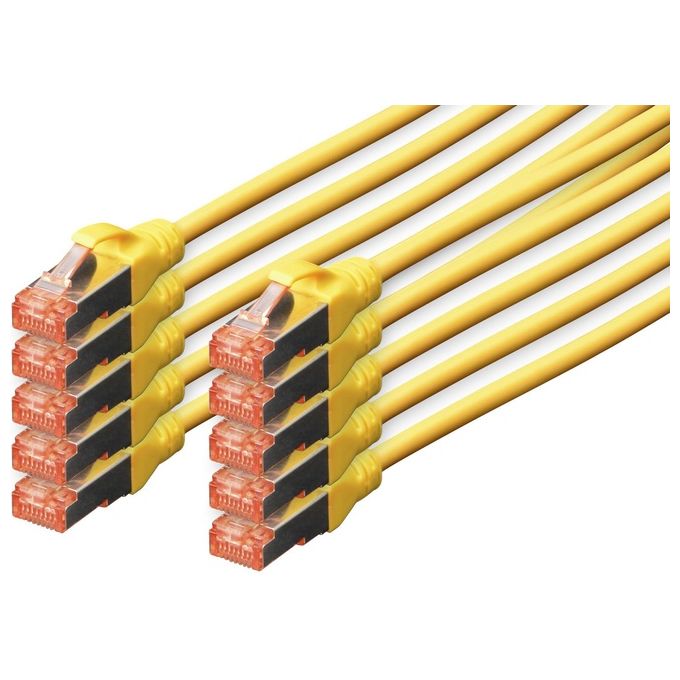 Digitus Professional Cavo di Rete 0,25mt Cat6 S-Ftp S-Stp Giallo