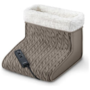 Beurer FWM40 – Massaggiatore elettrico per piedi, tecnologia massaggio Shiatsu + calore, 2 livelli di intensita', Alimentazione a rete, Funzioni: riscaldamento integrato e soffice fodera lavabile, Colore Beige
