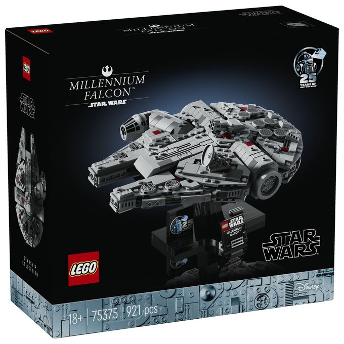 LEGO Star Wars 75375 Millennium Falcon, Modellino da Costruire di Astronave per Adulti, Idee Regalo Lui, Lei, Marito o Moglie