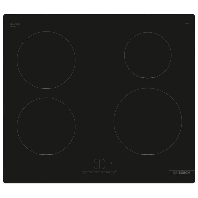 Bosch Serie 4 PUE611BB5J Piano cottura a induzione in vetroceramica 60 cm 4 zone standard Touch Select Nero
