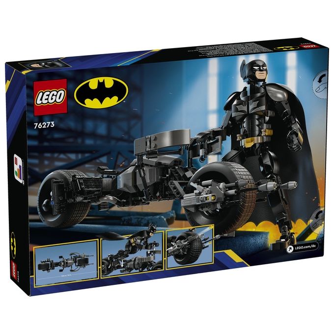 LEGO DC Il Personaggio Costruibile di Batman con Bat-Pod Moto e Action Figure Giocattolo da Il Cavaliere Oscuro da Costruire Regalo da Supereroi per Bambini Bambine e Adulti da Collezione 76273