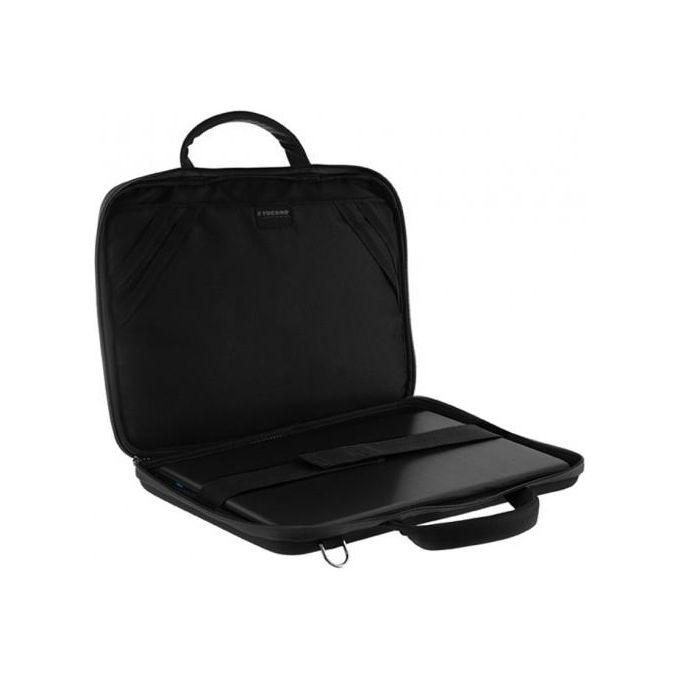 Tucano Darkolor Borsa Slim ed Iperprotettiva per Laptop 14'' Nero
