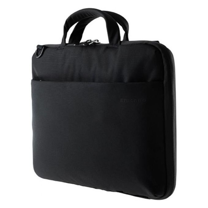 Tucano Darkolor Borsa Slim ed Iperprotettiva per Laptop 14'' Nero