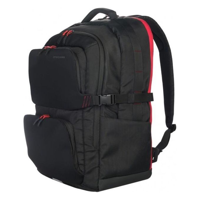 Tucano Zaino Gaming Multitasking Nylon e Neoprene con Cavo Usb Integrato e Tasca per Smartphone Nero