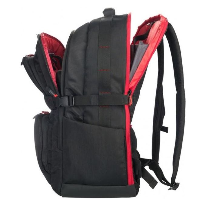 Tucano Zaino Gaming Multitasking Nylon e Neoprene con Cavo Usb Integrato e Tasca per Smartphone Nero