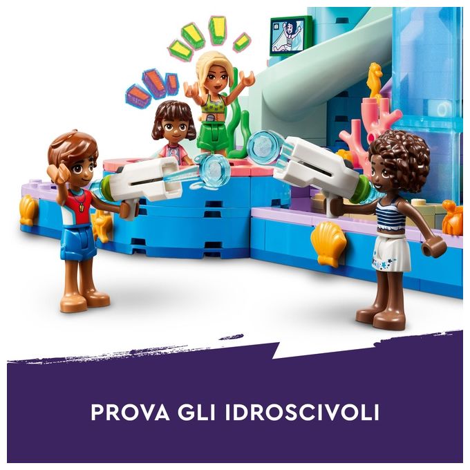 LEGO 42630 Friends Parco Acquatico di Heartlake City Giochi Creativi per Bambine e Bambini da 8 Anni in su da Costruire con Scivoli per l'Acqua 4 Personaggi e Accessori Idee Regalo di Compleanno