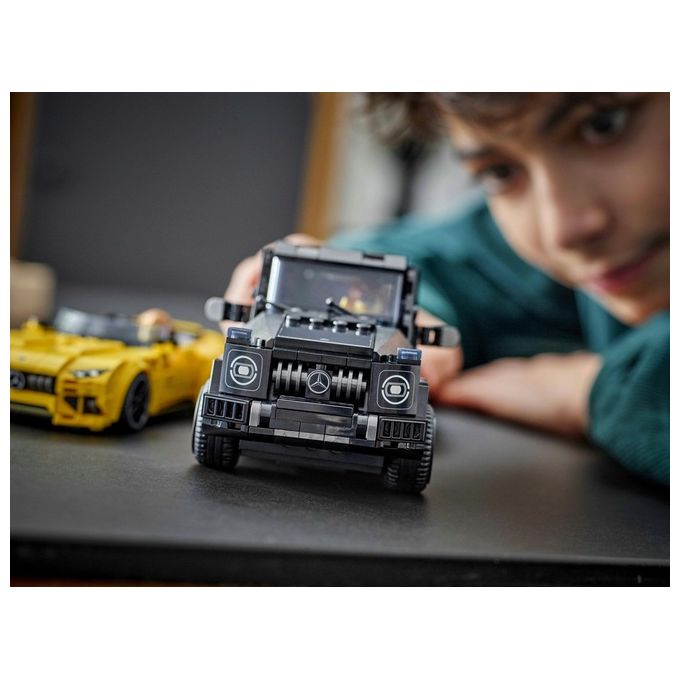 LEGO Speed Champions Mercedes-AMG G 63 e Mercedes-AMG SL 63 Macchine Giocattolo da Costruire 2 Modellini di Auto per Bambini e Bambine da 10 Anni con Minifigure di Piloti Regalo di Compleanno 76924