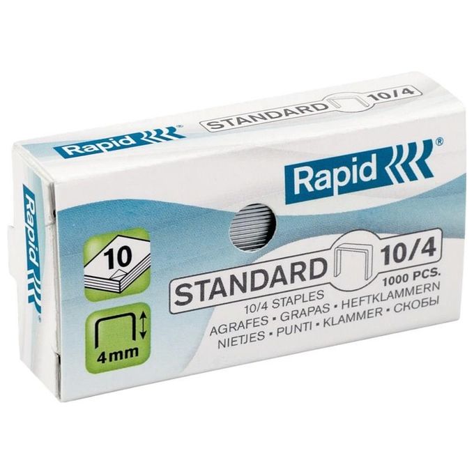 Rapid Punti Blue 10 4 Mm Zincati 1m 2-10 Fg. Usati Per Le Cucitrici Tascabili Tapid Ten E A Pinza E10 F10 F11 (box 1000 Pz)
