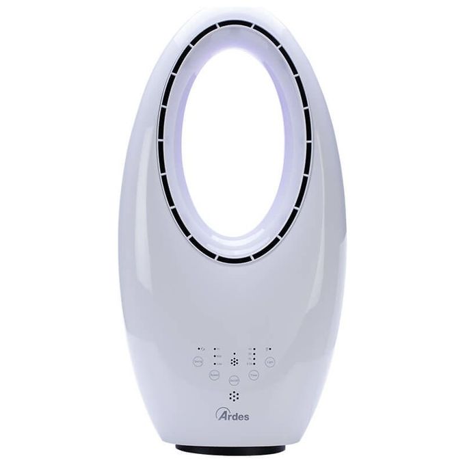 Ardes Ventilatore Ciclonico H60 Muna Bladeless Touch Led Bianco per un Comfort Ideale in Ogni Ambiente Domestico e Ufficio