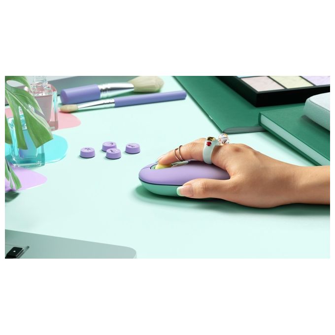 Logitech POP Mouse Ambidestro Wireless A Rf + Bluetooth Ottico 4000 Dpi Daydream-Mint