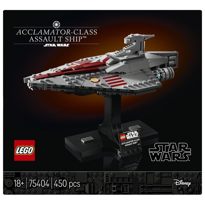 LEGO Star Wars 75404 Nave d'Assalto Classe Acclamator, Modellino da Costruire di Astronave da Collezione con Supporto, Idea Regalo di Compleanno per Adulti, Uomo, Donna e Fan dell'Attacco dei Cloni