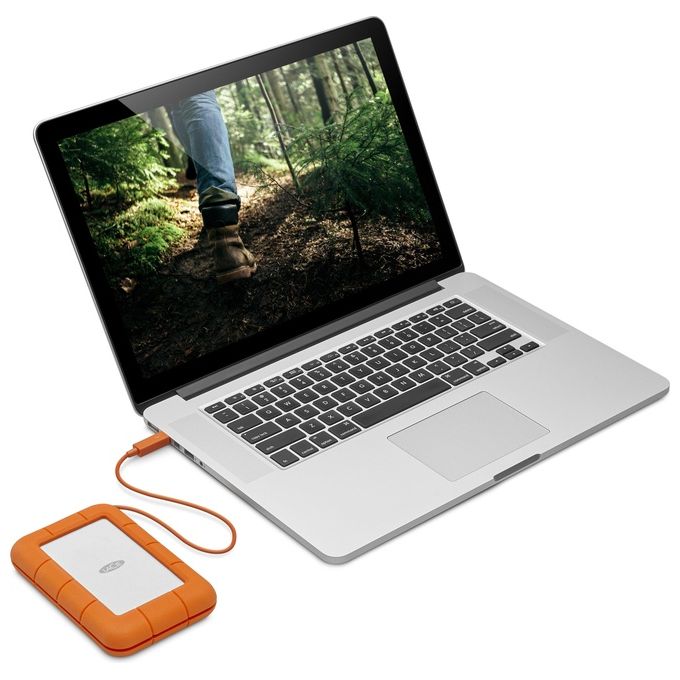 LaCie Rugged Secure Disco Rigido Esterno 2000Gb Arancione-Bianco