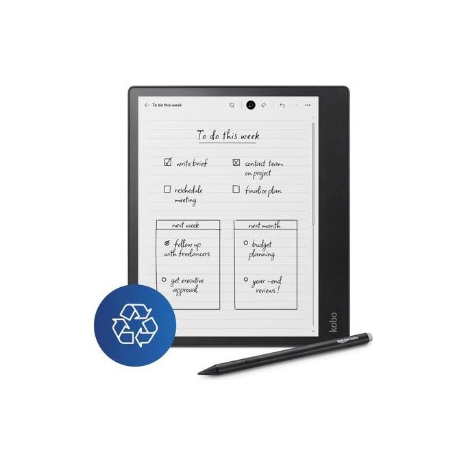 Kobo Elipsa 2E eReader Display 10,3'' Carta E Ink 1200 Multiformato Audiolibri 32Gb Stylus 2 inclusa Nero