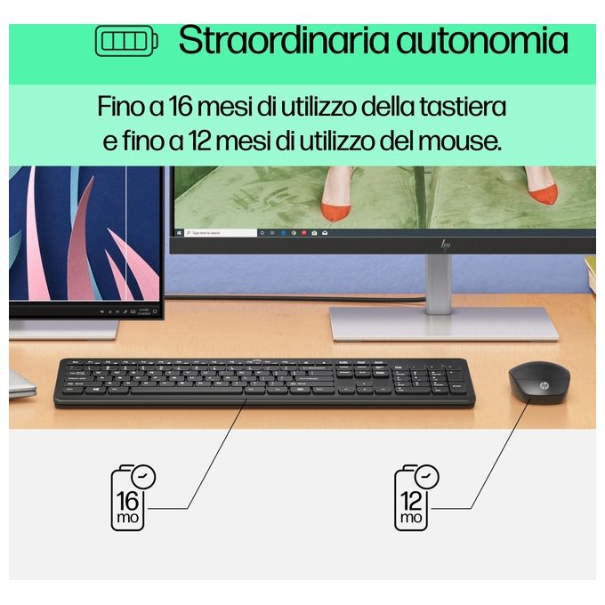 HP 230 Combo Tastiera e Mouse Wireless