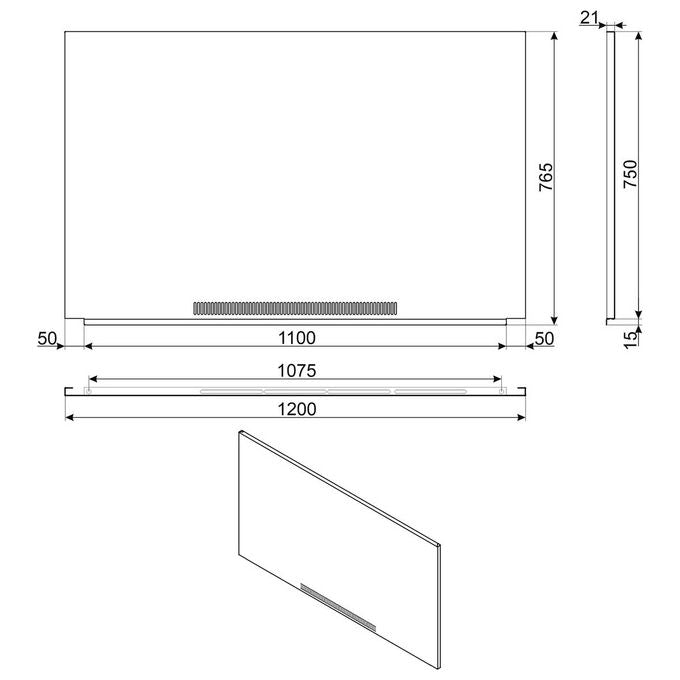 Smeg KIT1A3-8 Schienale A4-8