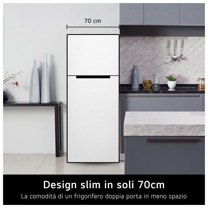 LG GTBV44SEBKD Frigorifero Doppia Porta 70cm 461 Litri Classe Energetica E Door e Linear Cooling Sabbia