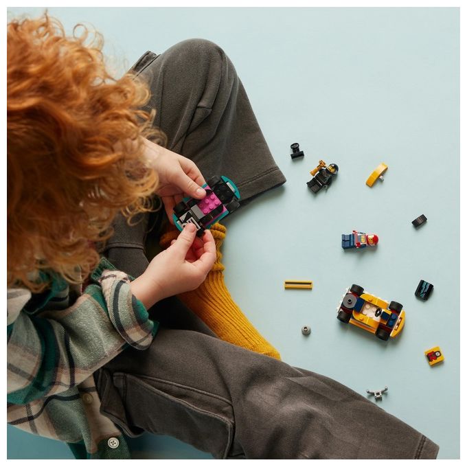 LEGO City 60400 Go-Kart e Piloti 60400-LEGO Modellini da Costruire di Mini Go Kart da Corsa Veicoli Giocattolo per Bambini di 5+ Anni