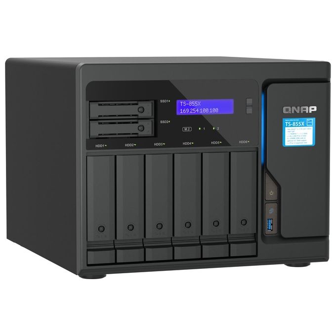 Qnap TS-855X SAN Tower Collegamento Ethernet LAN Nero C5125