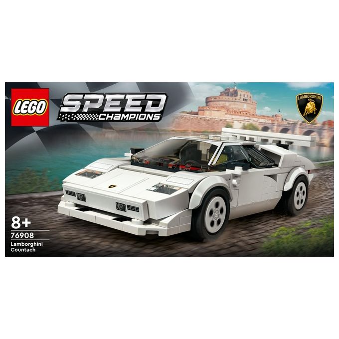LEGO Speed Champions 76908 Lamborghini Countach, Giochi per Bambini di 8+ Anni, Auto Sportiva Giocattolo, Replica Supercar