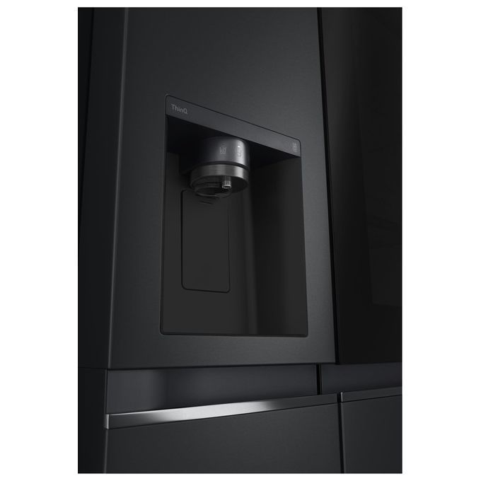 LG GSGV81EPLL - Frigorifero Side-by-Side 635 L, 179 cm, Classe E, 36 dB, Total No Frost, InstaView, DoorCooling+, Dispenser acqua e ghiaccio, Nero opaco