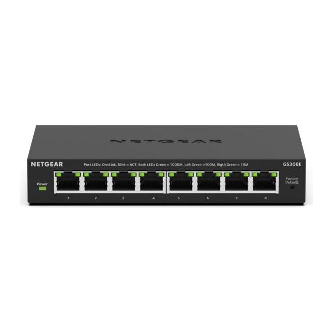 Netgear 300 Series SOHO Plus GS308E Switch L3 Lite Intelligente 8 X 10-100-1000