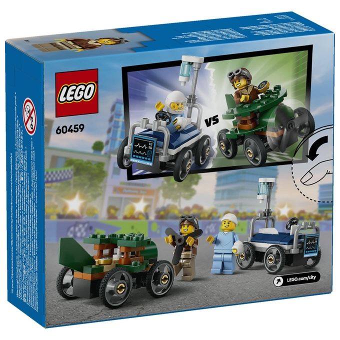 Lego Gioco Veicoli da Corsa Aereo Letto d'Ospedale Modello 60459 City