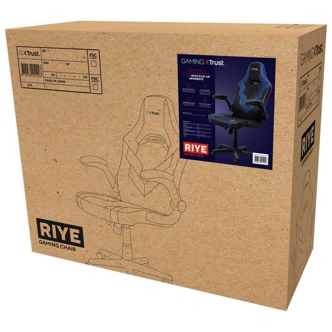 Trust GXT 703B RIYE Sedia per Gaming Universale Nero-Blu