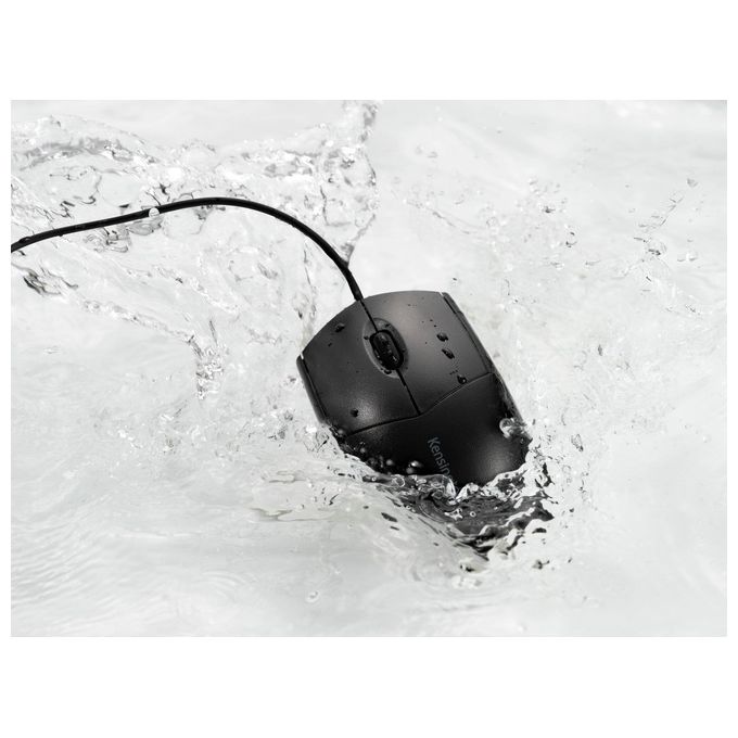 Kensington K70315WW Mouse Pro Fit Lavabile con Cavo 1600 DPI USB IP67 colore Nero