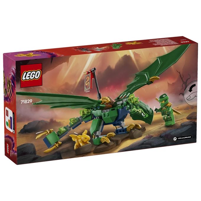 LEGO NINJAGO Drago della Foresta Verde di Lloyd - Figura Giocattolo Snodabile da Costruire Set con 2 Minifigure Armi e Cucciolo Dorato Giochi per Bambini e Bambine da 6 Anni Idea Regalo 71829