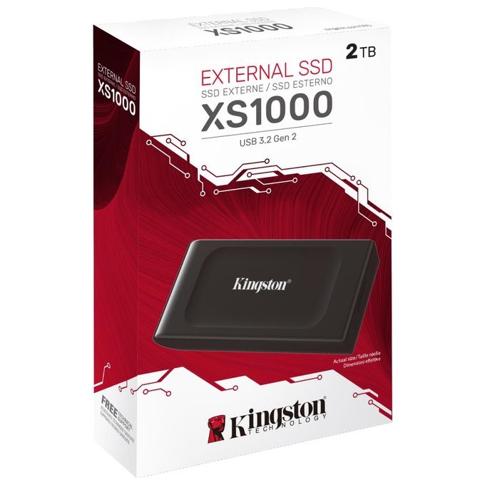 Kingston Technology XS1000 Ssd Esterno 2Tb Nero