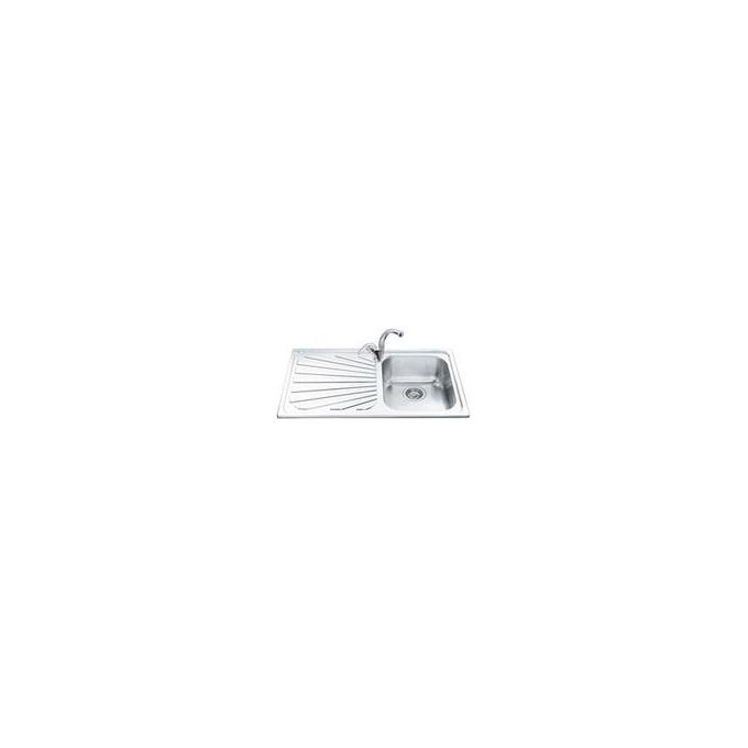 Smeg SP861S Lavello da Incasso Standard Estetica Universale 1 Vasca + Gocciolatoio Sinistro 86 cm Acciao Inox