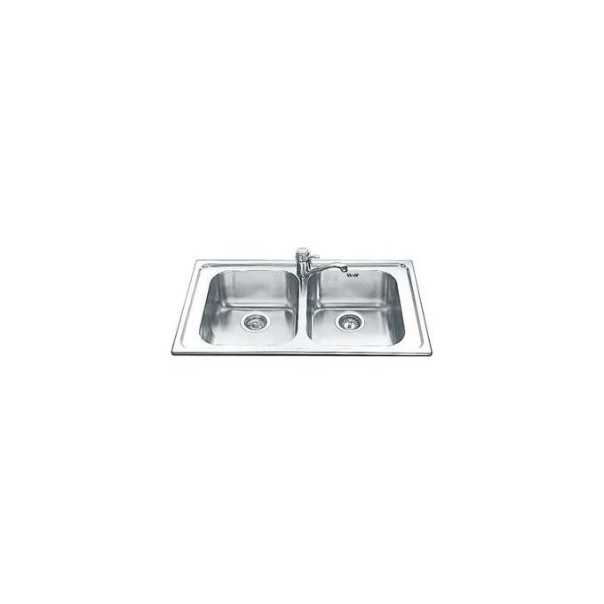 Smeg SP862 Alba Lavello saldato Acciaio inox AISI304 Spazzolato da Incasso 2 Vasche Acciao Inox 86x50cm SP862