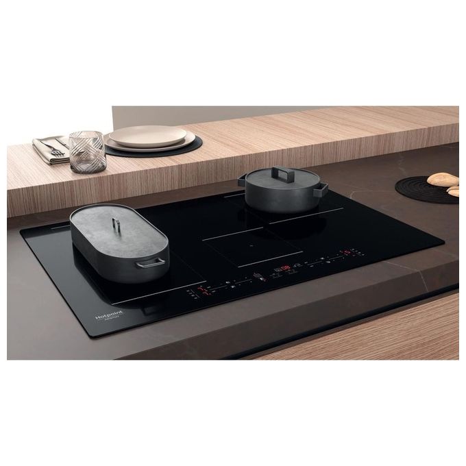 Hotpoint HB 0577B NE Piano cottura induzione 77 cm 4 zone funzione Combi Duo Active Cook controlli touch Nero