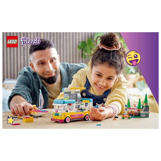 LEGO Friends Camper Van nel Bosco con Barca a Vela