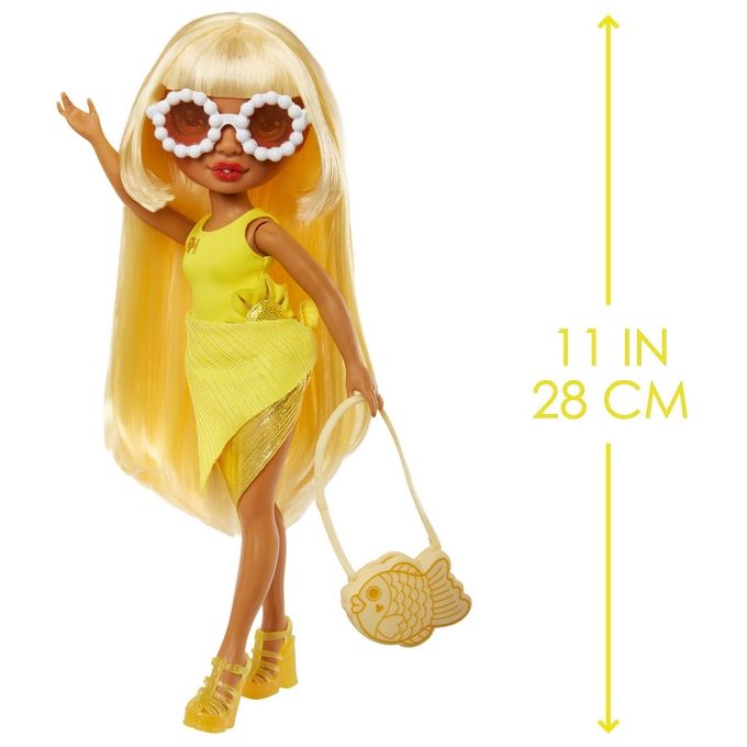 MGA Bambola Rainbow High Swim e Style Fashion Doll Sunny Yellow