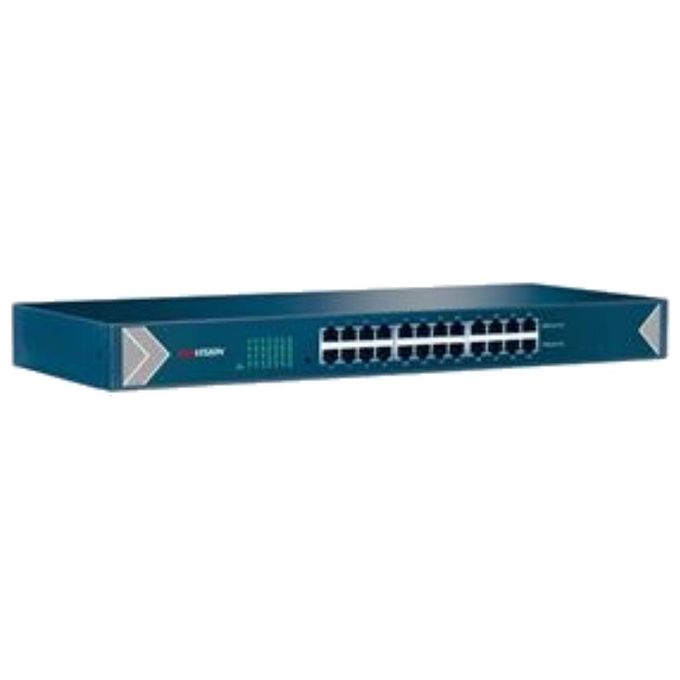 Hikvision Digital Technology DS-3E0524-E Switch di Rete Non Gestito L2 Gigabit Ethernet 10-100-1000 1U Nero-Blu