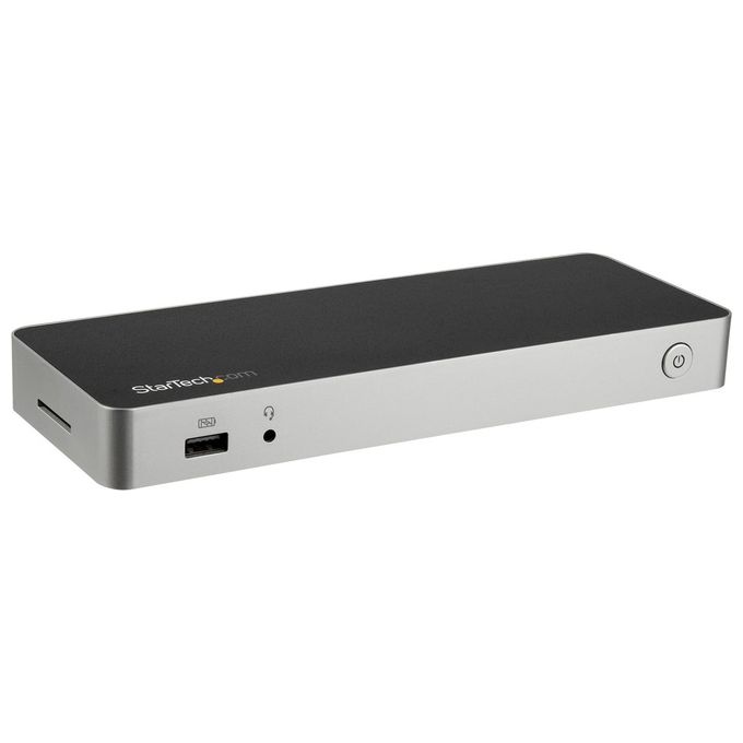 StarTech Docking Station Usb-C per Portatili a Doppia Uscita Video Dual-4K Usb Power Deliver 60W Lettore Scheda Memoria SD