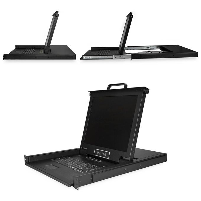 Startech.com RKCONS1716K Console a Rack 17'' 1280x1024 Pixel Acciaio Nero 1u
