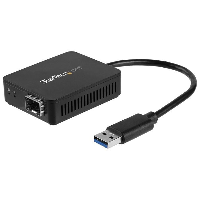Startech Adattatore di Rete USB 3.0 a Fibre Ottiche Convertitore SFP con Slot Aperto