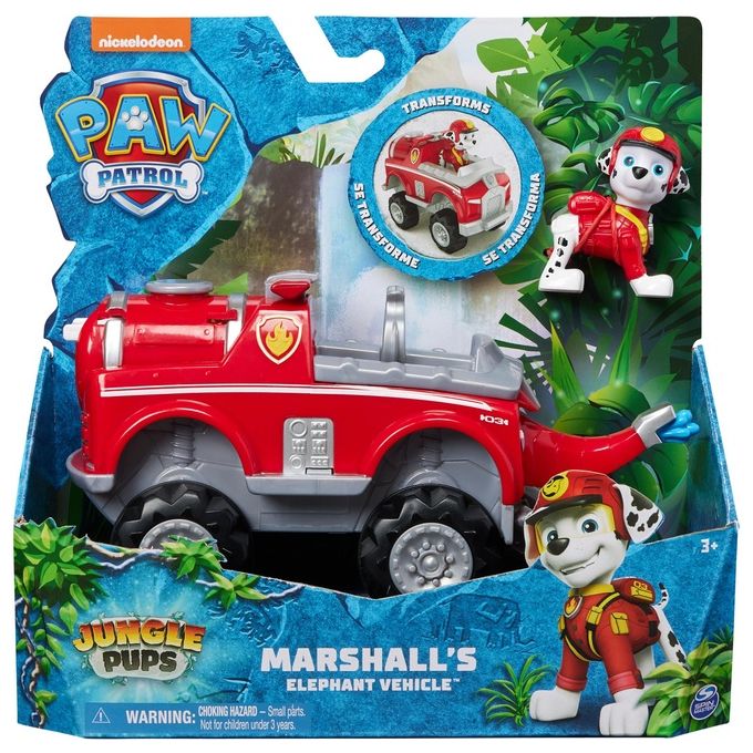 Spin Master Paw Patrol Jungle Pups Veicolo Elefante di Marshall