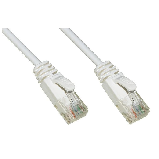 LINK cavo rete categoria 6 non schermato utp colore Bianco halogenfree mt 10 slim