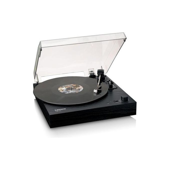 [ComeNuovo] Lenco Giradischi LS Series LS-15 Nero Design Retro con Bluetooth e Altoparlanti Integrati per Audio di Alta Qualita'