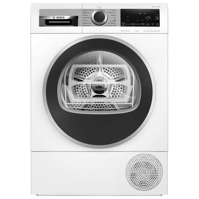 Bosch, Asciugatrice a Pompa di Calore, 9 kg, Serie 6 WQG245C0IT, Classe A+++, Bianca