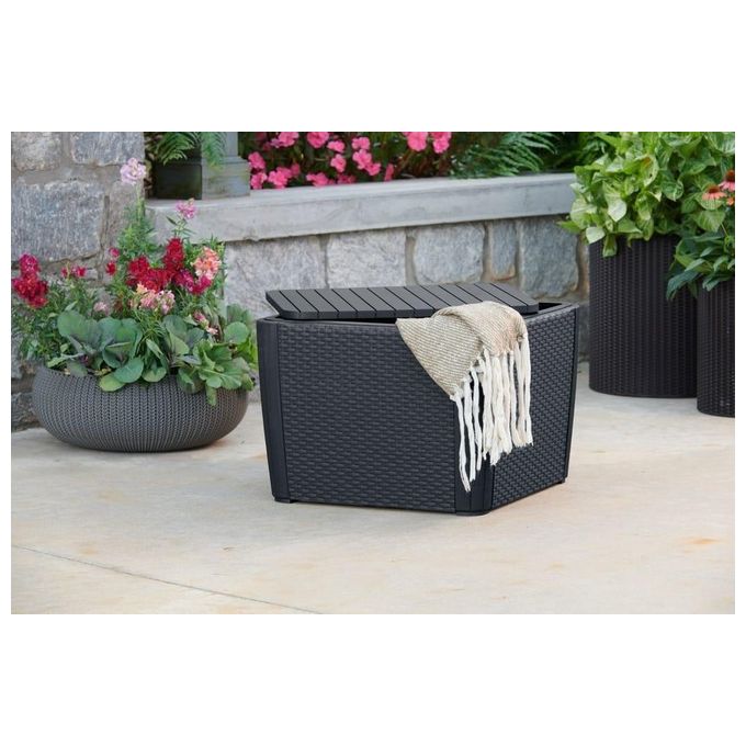 Keter Tavolo Contenitore Luzon Plus 57X57X43H Grafite